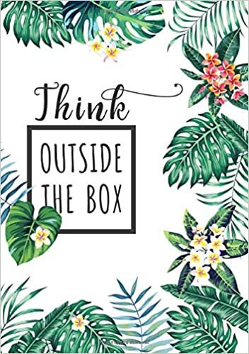 Think Outside The Box: B5 Large Print Password Notebook with A-Z Tabs | Medium Book Size | Tropical Leaf Design White indir