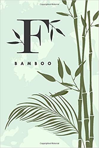 indir F BAMBOO: Zen green bamboo monogram notebook. A beautiful blank lined journal to write all kinds of notes, thoughts, plans, recipes or lists.