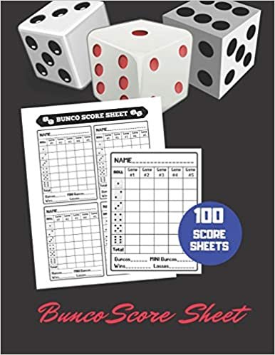 Bunco Score Sheet: V.4 100 Bunco Score Pad for Dice game / Bunco Scorekeeping / Score Keeping Book Large size indir