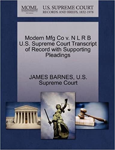 indir Modern Mfg Co v. N L R B U.S. Supreme Court Transcript of Record with Supporting Pleadings