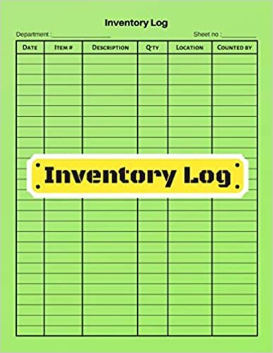Inventory log: V.4 - Inventory Tracking Book, Inventory Management and Control, Small Business Bookkeeping / double-sided perfect binding, non-perforated indir