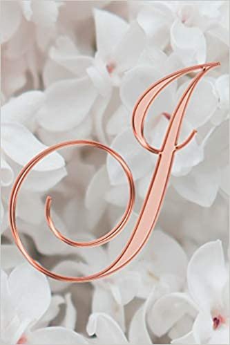 J Journal: A Monogram J Initial Capital Letter Notebook For Writing And Notes: Great Personalized Gift For All First, Middle, Or Last Names (Rose Gold Lilac Flower Floral Print) indir