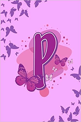 indir P: Letter P Monogram Purple &amp; Pink Butterfly Notebook &amp; Journal