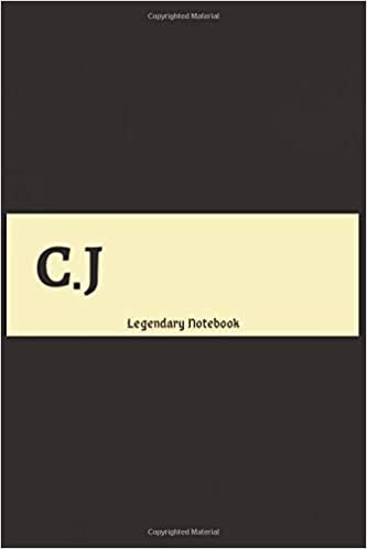 C.J : Brouwn Monogram Personalized Notebook With Two Initials.: Matte Soft Cover Professional Style, And Geometric Design for Men & Women with 120 Blank Wide Lined Pages indir