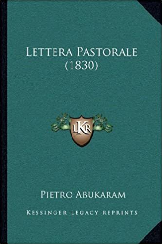 اقرأ Lettera Pastorale (1830) الكتاب الاليكتروني 