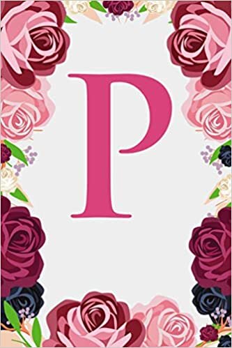 indir P: Letter P Monogram Initials Burgundy Pink &amp; Red Rose Floral Notebook &amp; Journal