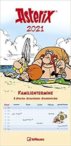 Asterix 2021 Familienplaner - Familien-Timer - Termin-Planer - Kids - Kinder-Kalender - Familien-Kalender - 22x45 indir