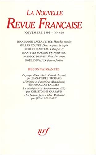LA N.R.F. 490 (NOVEMBRE 1993) (LA NOUVELLE REVUE FRANCAISE) indir