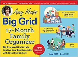 2022 Amy Knapp's Big Grid Family Organizer Wall Calendar: August 2021-December 2022 (Amy Knapp's Plan Your Life Calendars)
