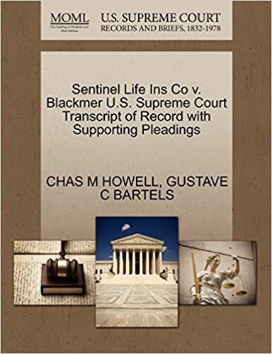 Sentinel Life Ins Co v. Blackmer U.S. Supreme Court Transcript of Record with Supporting Pleadings indir