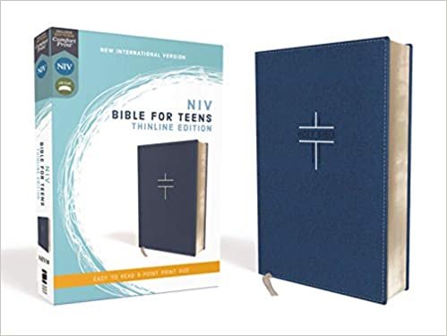 Niv, Bible for Teens, Thinline Edition, Leathersoft, Blue, Red Letter Edition, Comfort Print indir