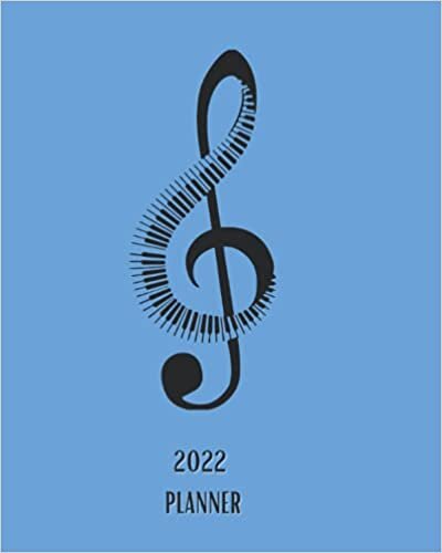 2022 Planner: Piano Musical Note - Blue Background - Monthly Calendar with U.S./UK/ Canadian/Christian/Jewish/Muslim Holidays– Calendar in ... 10 in.-Music Musical For Work Business School indir