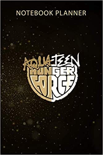 Notebook Planner Aqua n Hunger Force Split Logo Treatment: 6x9 inch, Gym, Organizer, Menu, Business, Agenda, Monthly, 114 Pages