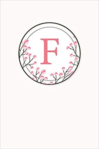 indir F: 110 College-Ruled Pages | Monogram Journal and Notebook with a Classic Light Pink Background of Vintage Floral Watercolor Design | Personalized ... Journal | Monogramed Composition Notebook