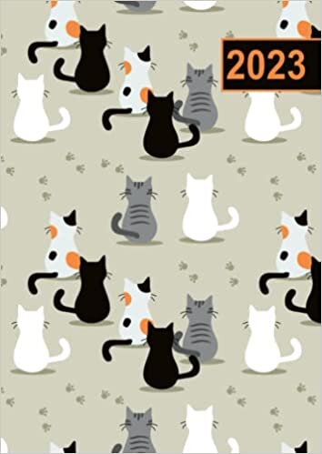 تحميل 2023: agenda settimanale 2023 -gatti- calendario con orario 07:00 - 22:00 ,12 mesi diario mensile .