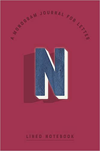 A Monogram Journal for Letter N Lined Notebook: Indigo Blue Watercolor Initial N Monogrammed Notepad | Crimson Red Cover (Modern Navy Monogram Journals, Band 68) indir