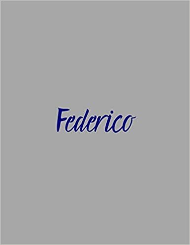 Federico: notebook with the name on the cover, elegant, discreet, official notebook for notes, dot grid notebook,