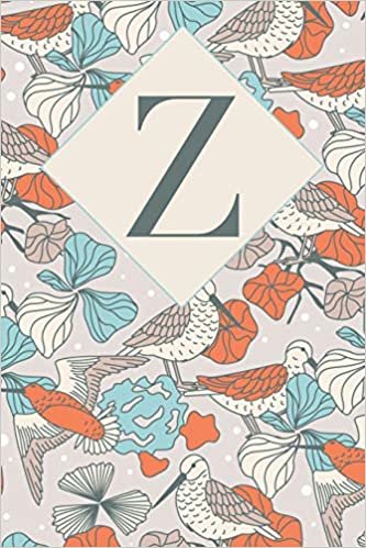 indir Z: Letter Z Journal, Snipes With Foliage, Personalized Notebook Monogram Initial, 6 x 9