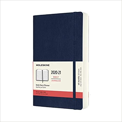 Moleskine 2020-21 Daily Planner, 18M, Large, Sapphire Blue, Soft Cover (5 x 8.25)