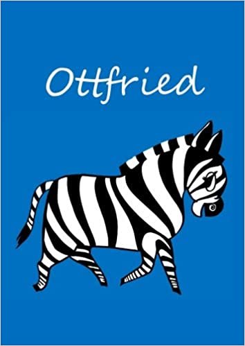 Ottfried: individualisiertes Malbuch / Notizbuch / Tagebuch - Zebra - A4 - blanko indir