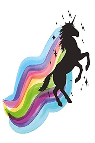 Black Rainbow Unicorn with white notebook: Notebook graph paper 120 pages 6x9 perfect as math book, sketchbook, workbook and diary Black Unicorn with rainbow indir