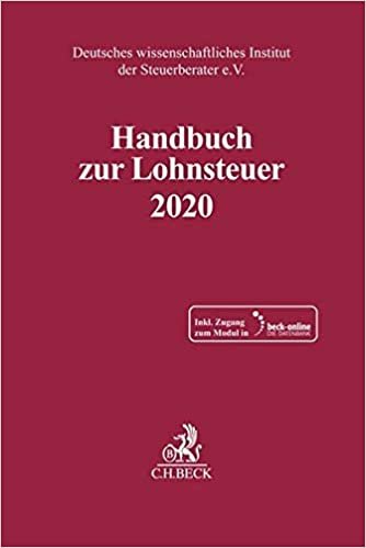 indir Handbuch zur Lohnsteuer 2020: Rechtsstand: 1. Januar 2020