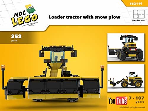 Loader tractor with snow plow (Instruction only): Moclego (English Edition)