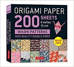 Origami Paper 200 sheets Washi Patterns 6" (15 cm): Tuttle Origami Paper: Double Sided Origami Sheets Printed with 12 Different Designs (Instructions for 6 Projects Included)