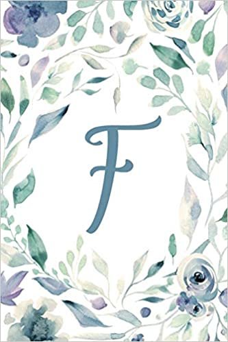 indir F: Light Purple Floral 6”x9” Lined Notebook (Light Purple Floral 6”x9” Alphabet Series - Letter F)