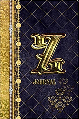 indir Z Journal: Letter Z Initial Monogram Lined Notebook - Elegant Diamond and Gold Print