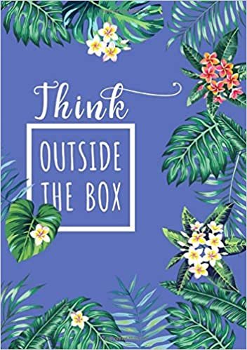 Think Outside The Box: B5 Large Print Password Notebook with A-Z Tabs | Medium Book Size | Tropical Leaf Design Blue indir