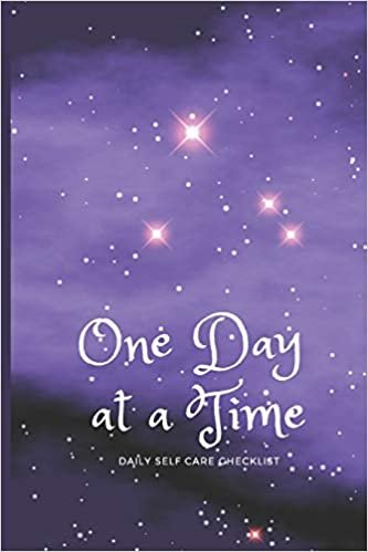 One Day at a Time: Daily Personal Inventory - Self Care - Blank Journal Notebook with Prompts for checking in - Starry Night Cover