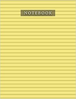 Notebook Citrine Color Horizontal Line Baby Elephant Pattern Background Cover: Daily, Life, A4, Organizer, 110 Pages, Journal, 21.59 x 27.94 cm, Bill, Planner, 8.5 x 11 inch indir