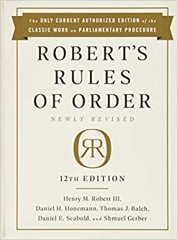 Robert's Rules of Order Newly Revised, 12th edition تحميل