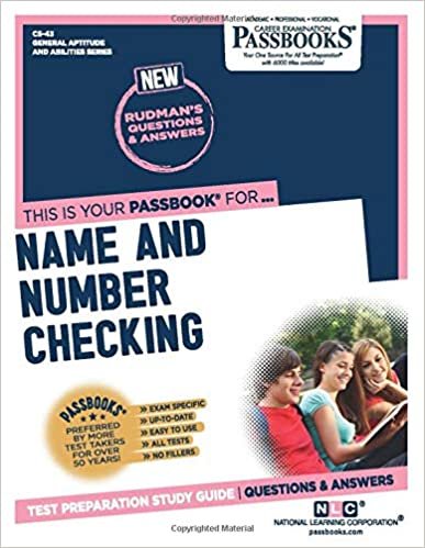 اقرأ Name and Number Checking الكتاب الاليكتروني 