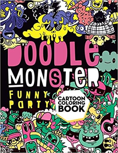 تحميل Doodle Monster Funny Party Cartoon Coloring Book: Cute Japanese Kawaii Characters. Coloring book for Adults and Kids. 35 Single-sided pages.