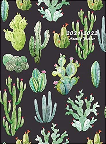 indir 2021-2022 Monthly Planner: Large Two Year Planner with Beautiful Cactus Cover (Hardcover)