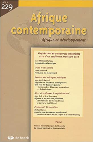 Afrique contemporaine, N° 229, 2009, 1 : Population et ressources narturelles indir