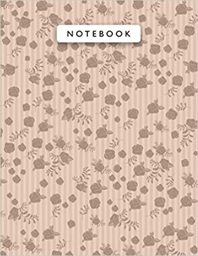 indir Notebook Peach (Crayola) Color Mini Vintage Rose Flowers Small Lines Patterns Cover Lined Journal: College, Planning, Monthly, 110 Pages, A4, 8.5 x 11 ... Work List, 21.59 x 27.94 cm, Wedding, Journal