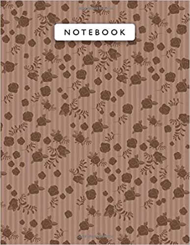 Notebook Fuzzy Wuzzy Color Mini Vintage Rose Flowers Small Lines Patterns Cover Lined Journal: A4, Planning, Monthly, 21.59 x 27.94 cm, Work List, 8.5 x 11 inch, 110 Pages, Wedding, College, Journal