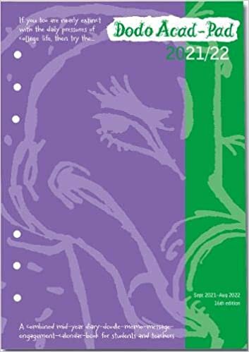 Dodo Acad-Pad 2021-2022 Filofax-compatible A5 Organiser Diary Refill, Mid Year / Academic Year, Week to View: A doodle-memo-message-engagement-calendar-organiser-planner for students and teachers