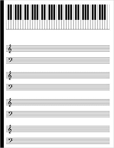 تحميل Piano Keys and Music Composition Staffs: 8.5 x 11 College Ruled Notebook