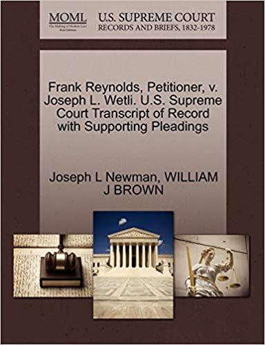 Frank Reynolds, Petitioner, v. Joseph L. Wetli. U.S. Supreme Court Transcript of Record with Supporting Pleadings indir