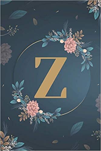 Z: Monogram Initial Notebook Letter Z | College Ruled Notebook | 6" x 9" - 150 pages - Lined Journal | Quote On The Back Cover floor lamp, wall decor, Floral indir