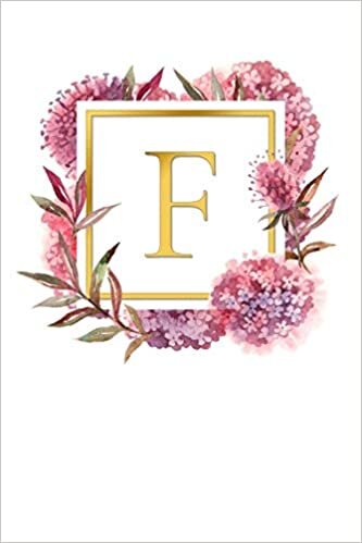 F: Pretty Watercolor / Gold | Super Cute Monogram Initial Letter Notebook | Personalized Lined Journal / Diary | Perfect for Writing / Note Taking | ... Monogram Composition Notebook, Band 1) indir