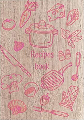 Recipes book: Recipe binder: Elegant recipe holder to Write In Recipe cards, chic Food Graphics design, Document all Your recipe box and Notes for ... recipe keeper, 100-Pages 7" x 10" V 7.0 indir