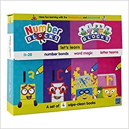Numberblocks and Alphablocks: Let's Learn Numbers and Letters Set: 4 Wipe-clean books with pens included
