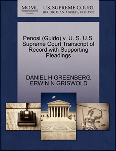 indir Penosi (Guido) v. U. S. U.S. Supreme Court Transcript of Record with Supporting Pleadings