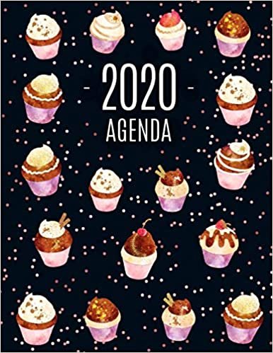 Cupcake Agenda 2020: Agenda di 12 Mesi con Calendario 2020 - Pianificatore Giornaliera