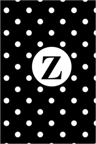 indir Z: White Polka Dots / Monogram Initial &#39;Z&#39; Notebook - Blank Journal To Write In, Unlined For Journaling, Writing, Planning and Doodling (6 x 9 inches) - 100 pages, Glossy Soft Cover